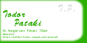 todor pataki business card